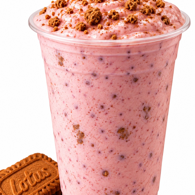 Strawberry Biscoff Milkshake.